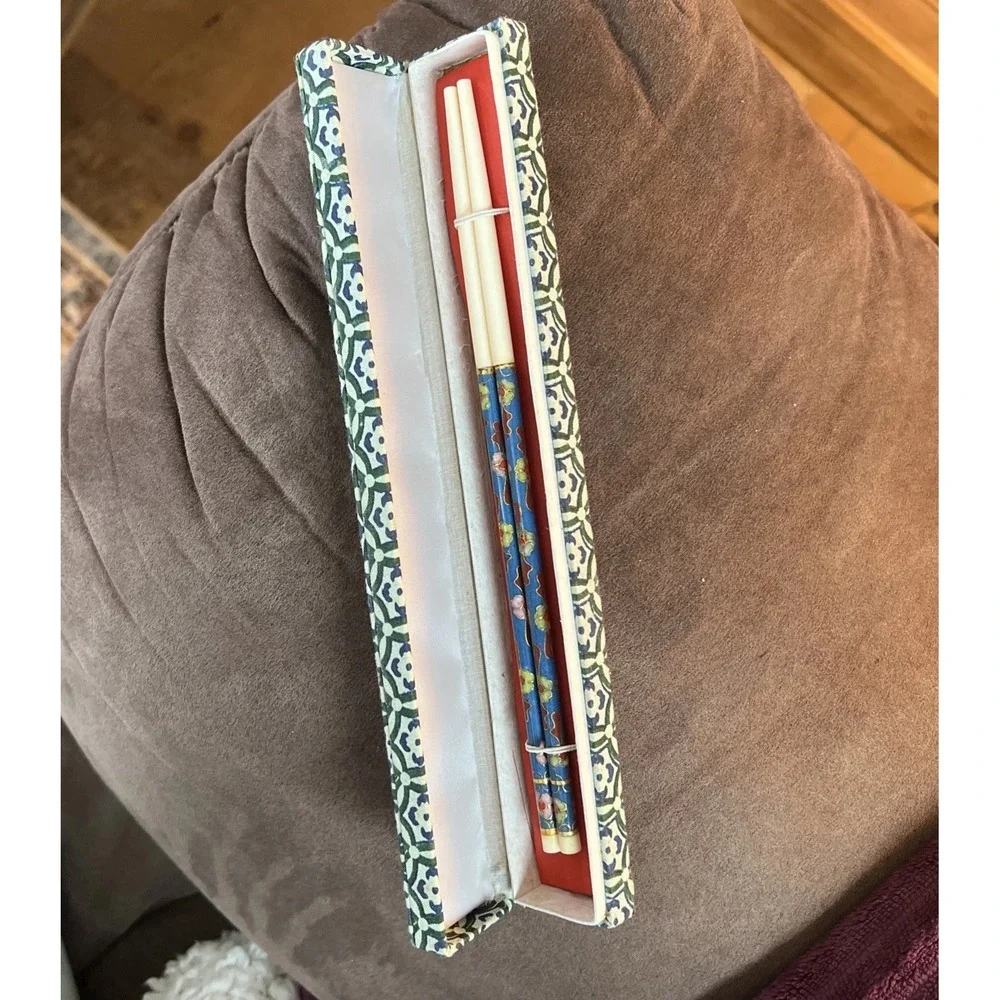 vintage chopsticks with case
